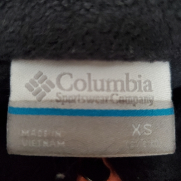 Columbia Black Fleece Coral Zip Up Sweater Girls Size  XSMALL - Picture 7 of 8
